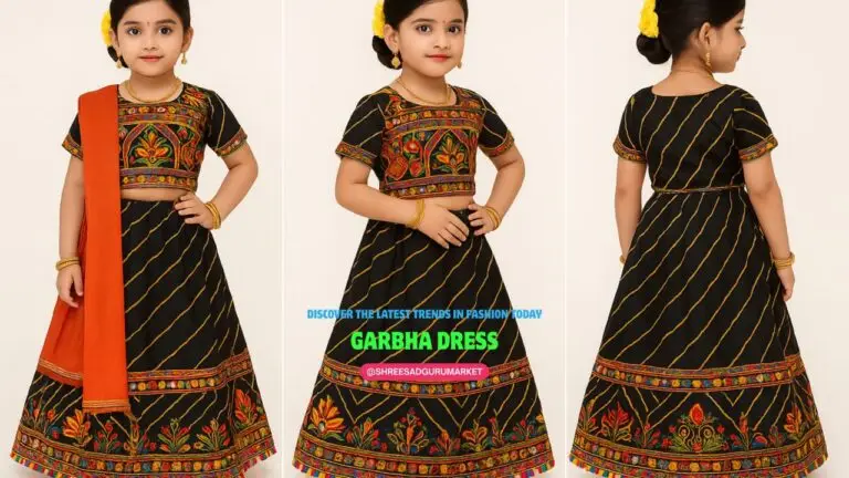 Black Garbha Dress for Girls  Kids Chaniya Choli Navratri Dress  Traditional Garba Outfit for Girls  Embroidered Lehenga Choli for Kids  Girls Navratri Dress Online  Festive Wear Chaniya Choli with Dupatta  Gujarati Garba Dress for Kids