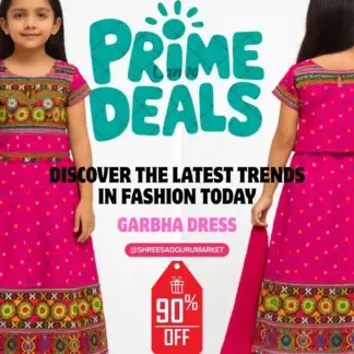 Pink Chaniya Choli for Girls – Traditional Navratri Garba Dress with Dupatta