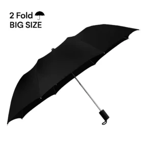 Black Jumbo Size Umbrella – Extra Large Foldable Rain & Sun Protection