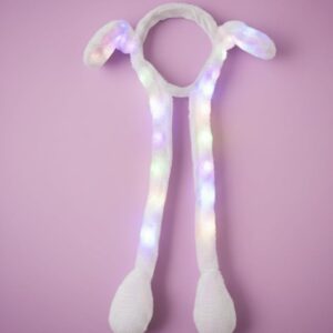 LED Bunny Ear Headband with Long Ties – Cute Light-Up Plush Accessory for Girls & Kids | SHREE SADGURU MARKET™